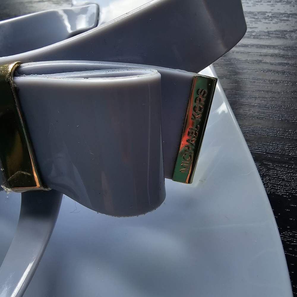 Michael Kors Periwinkle Blue Bow Sandals Flip Flops Women's Sz 9 - Picture 3 of 8